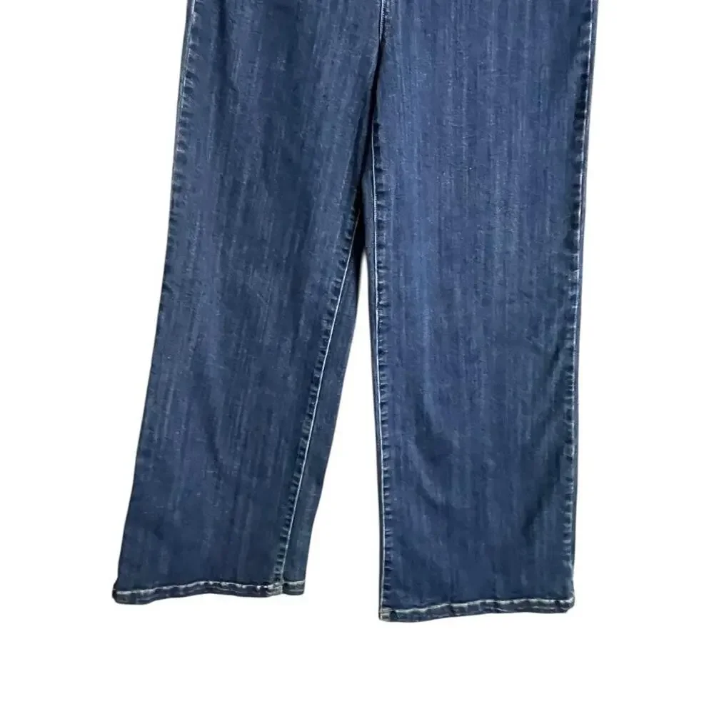 Denim by Laura Wide Leg Jeans Juniors 15/32 Blue Medium Wash Mid Rise Stretch - Picture 6 of 7